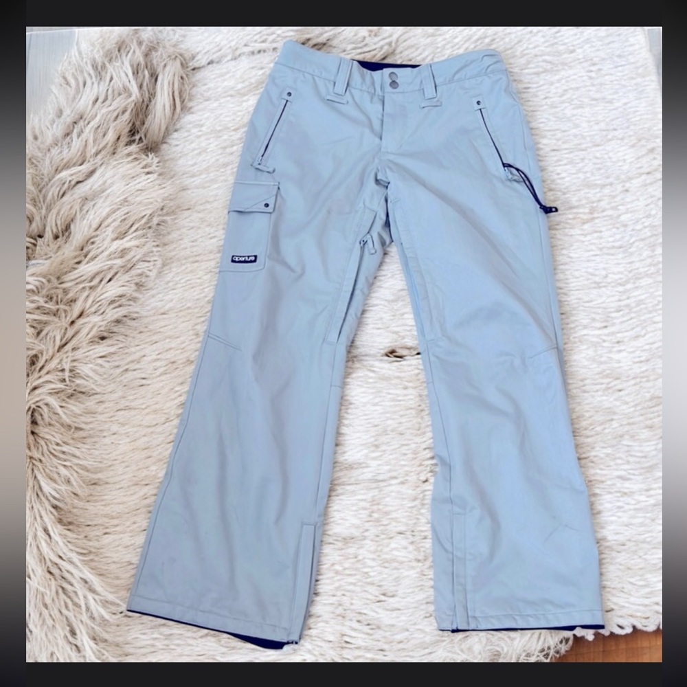 APERTURE women silver Insulated Snowpants snowboard M NWOT snow winter ski
